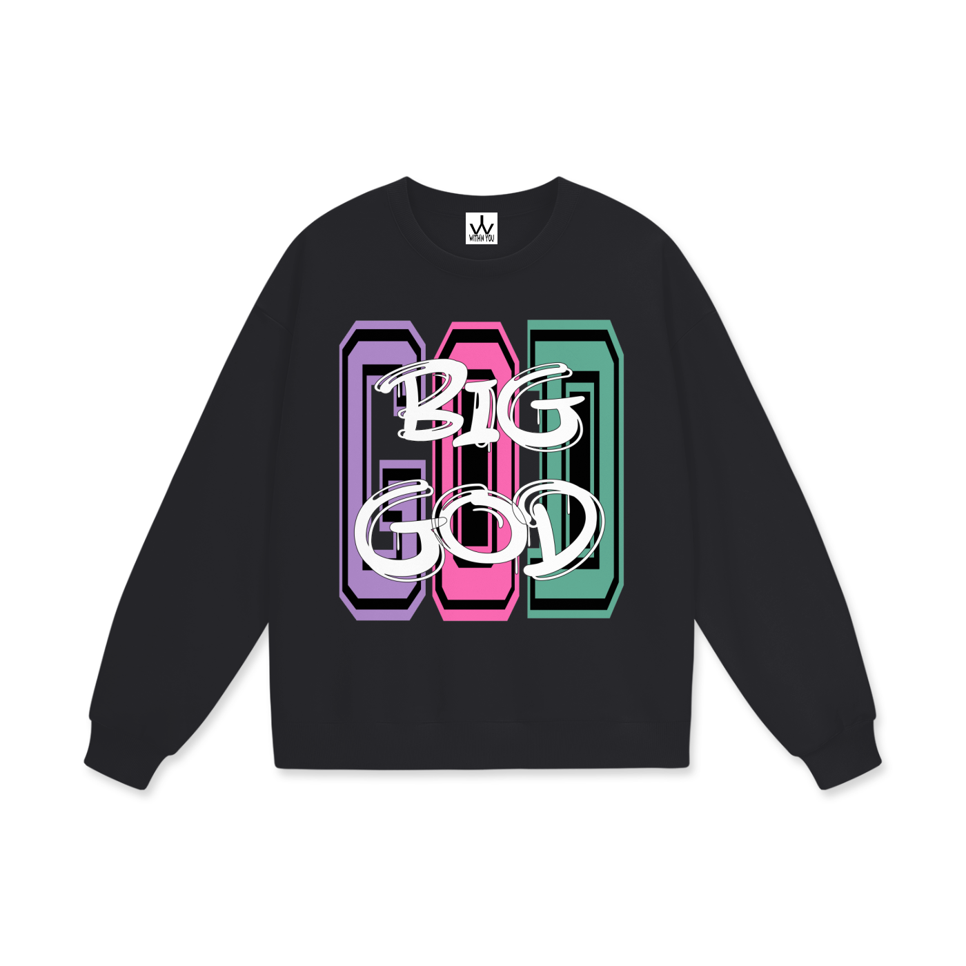 "BIG GOD" - COLORS 3 - Heavyweight Drop Shoulder Sweatshirt