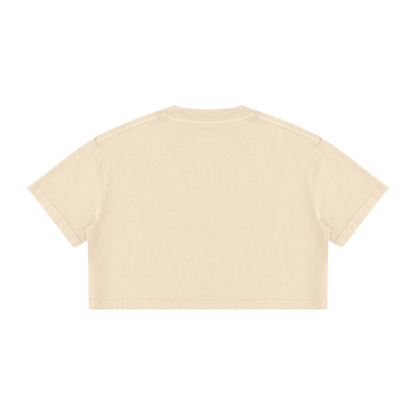 "WITH'N YOU" LOGO - WHITE - Women's Mineral Wash Cotton Crop T-Shirt