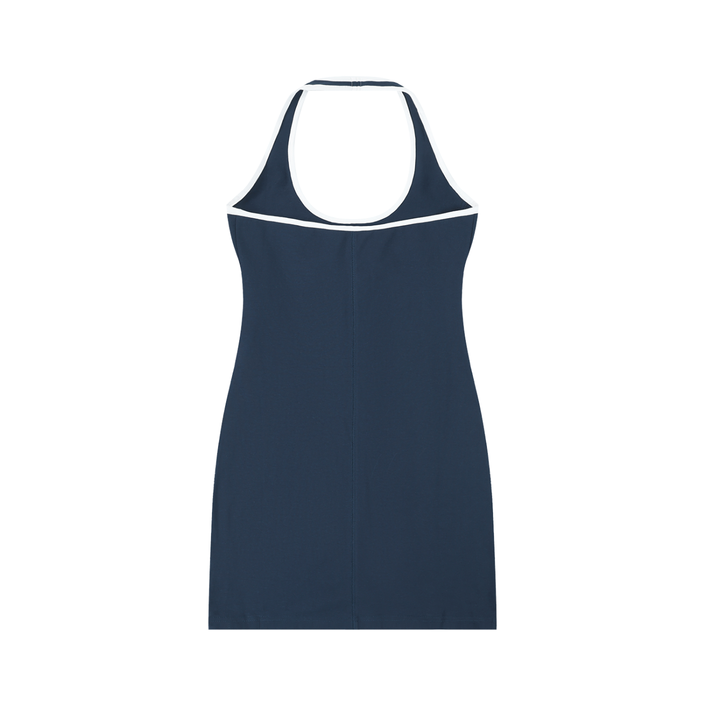"WITH'N YOU" LOGO - WHITE - Women's Binding Tight Halter Dress