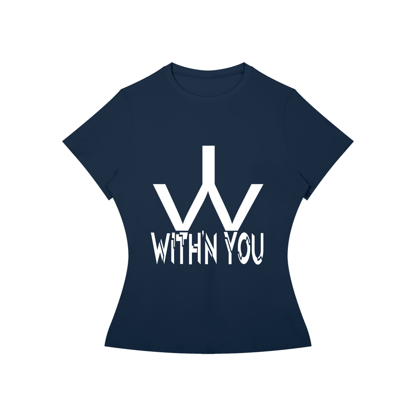 "WITH'N YOU" LOGO - WHITE - Women’s Slim Fit Performance T-Shirt