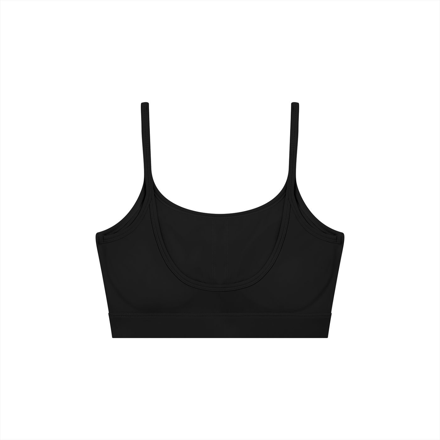 "WITH'N YOU" LOGO - WHITE - Women's Solid U-Neck Sports Bra