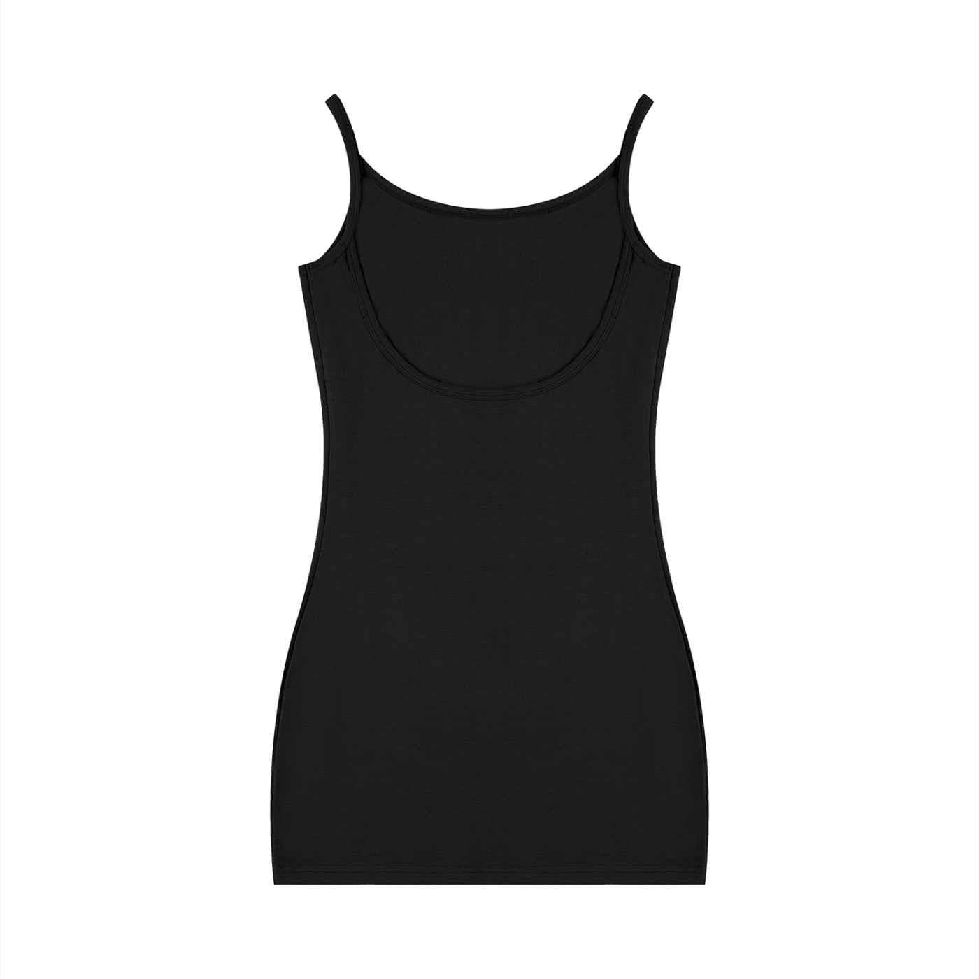 "WITH'N YOU" LOGO - WHITE - Women's Solid Tight Sleeveless Dress