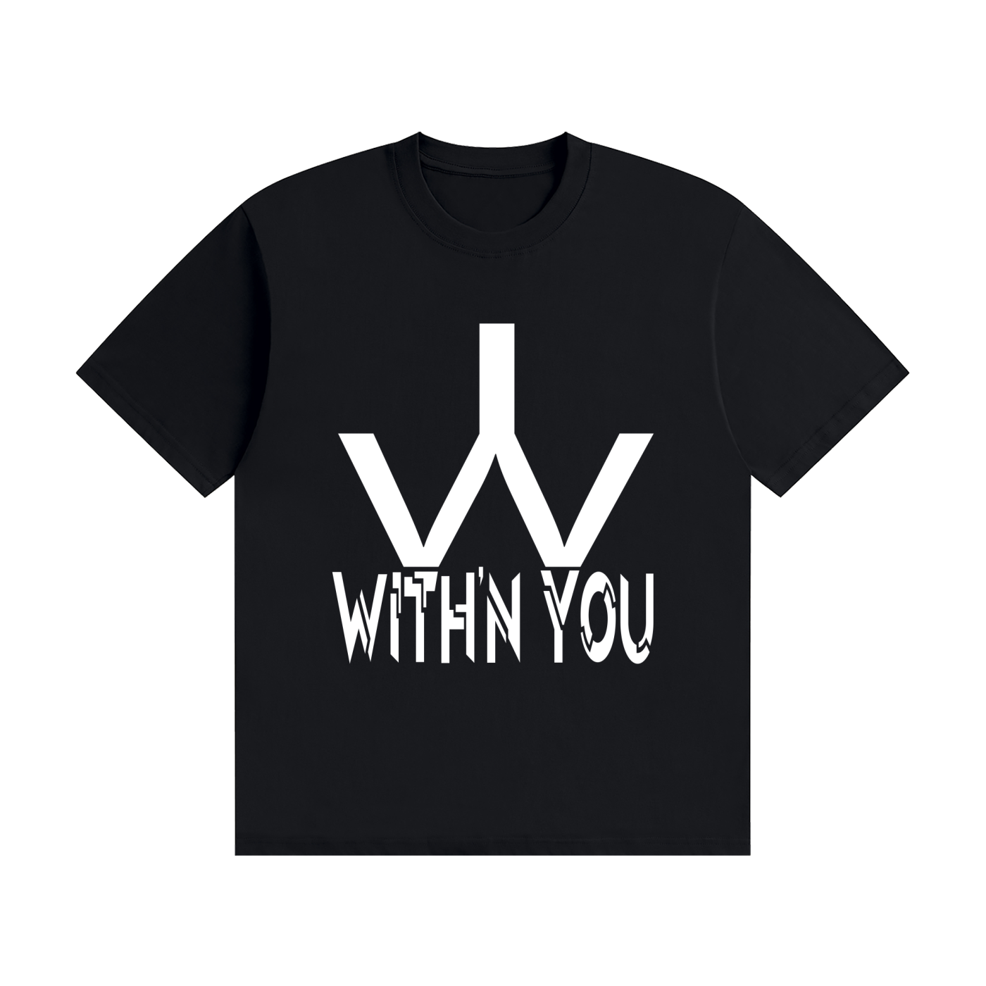 Heavy "WITH'N YOU" LOGO - White - Unisex Seamless Cotton T-Shirt