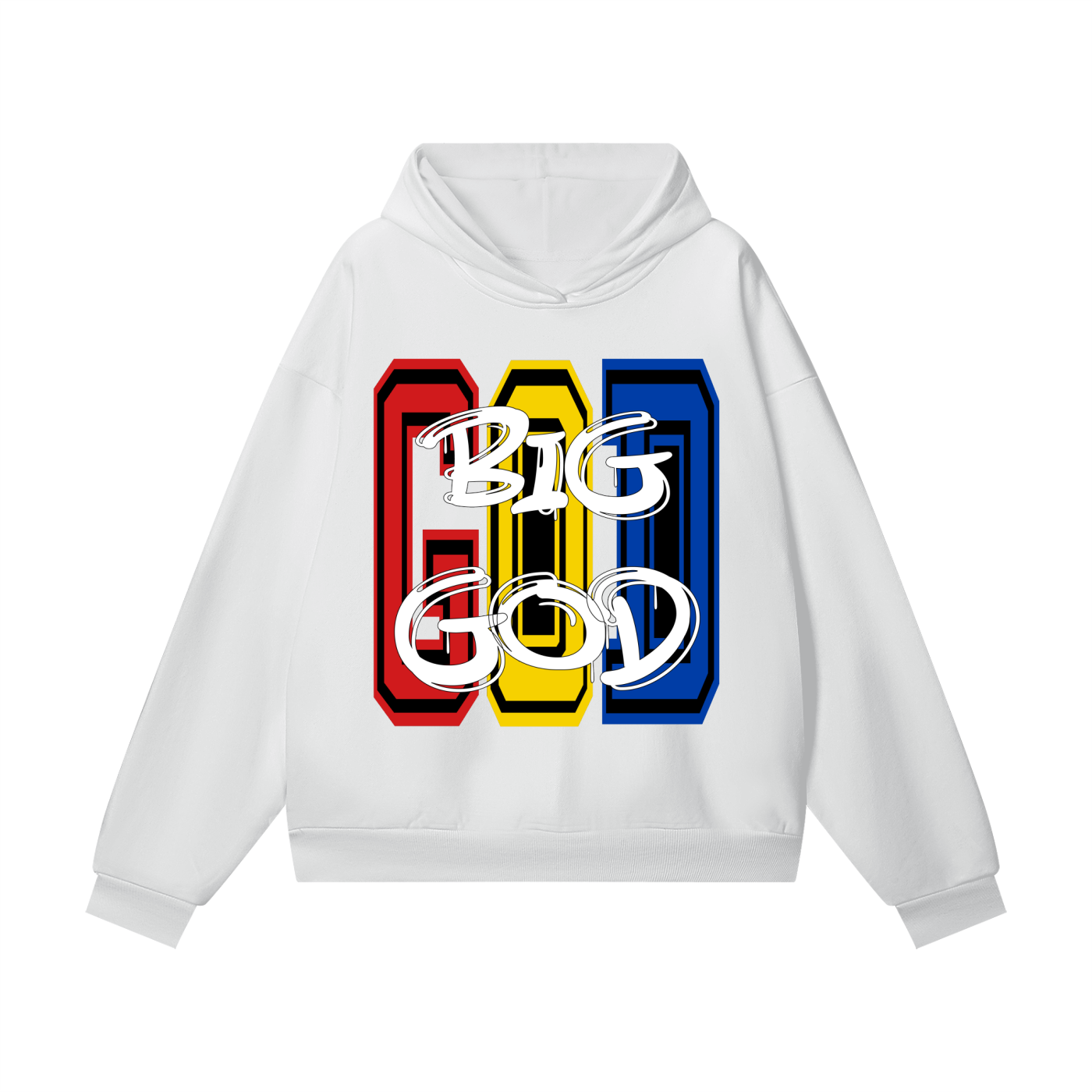 "BIG GOD" - COLORS 1 - Heavyweight Hidden Pocket Fleece Hoodie