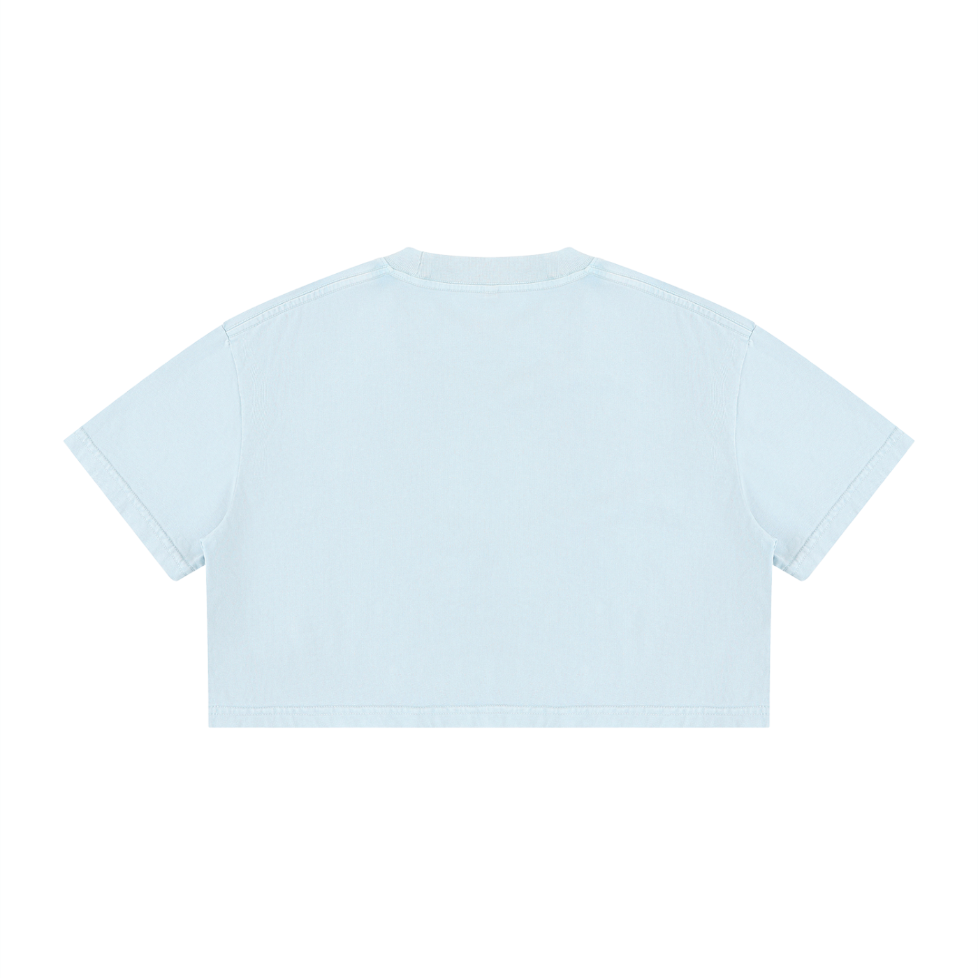 "WITH'N YOU" LOGO - WHITE - Women's Mineral Wash Cotton Crop T-Shirt