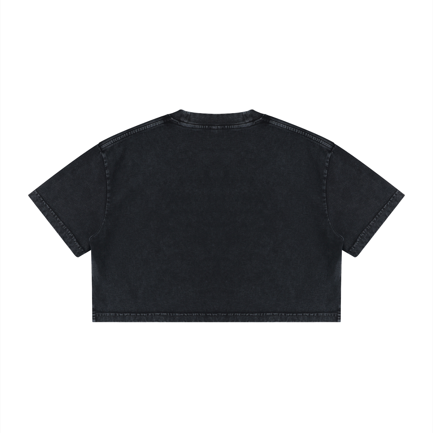 "WITH'N YOU" LOGO - WHITE - Women's Mineral Wash Cotton Crop T-Shirt