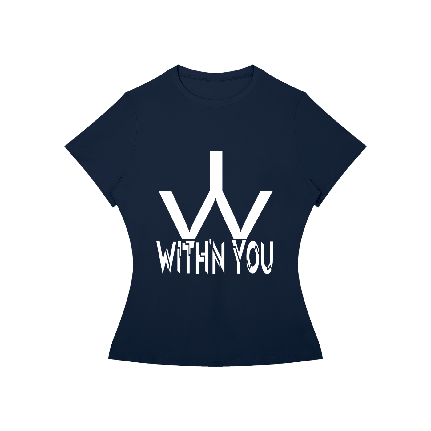 "WITH'N YOU" LOGO - WHITE - Women’s Slim Fit Performance T-Shirt