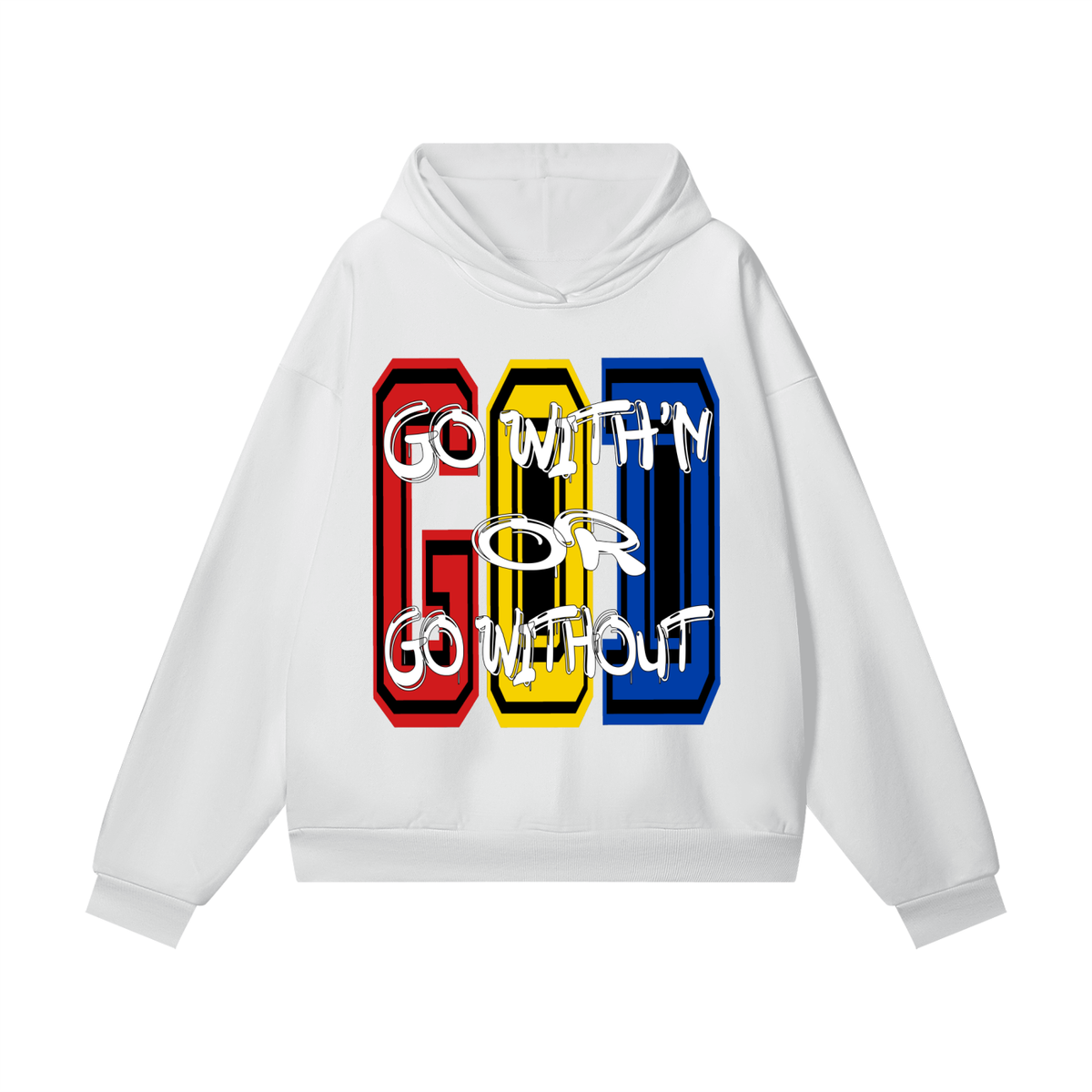 "GO WITH'N" - COLORS 1 - Heavyweight Hidden Pocket Fleece Hoodie