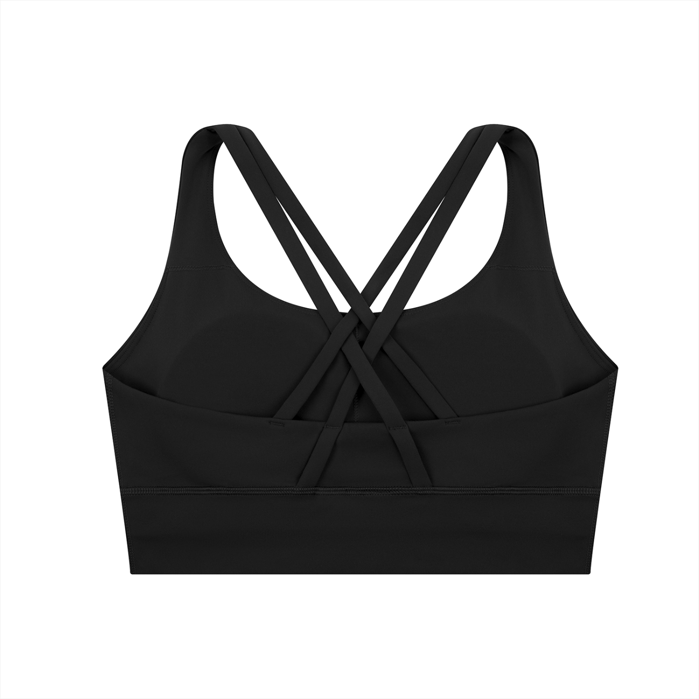 "WITH'N YOU" LOGO - WHITE - Strappy Criss-Cross Sports Bra
