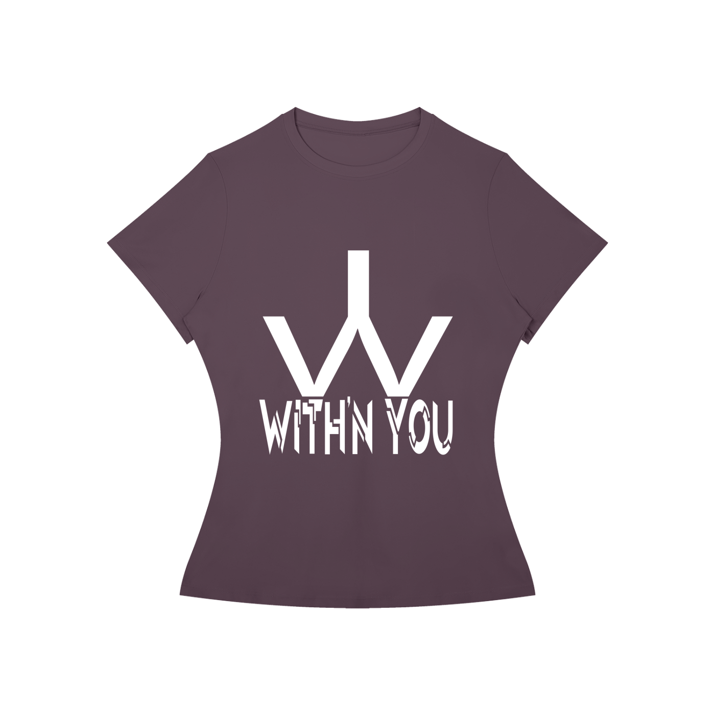 "WITH'N YOU" LOGO - WHITE - Women’s Slim Fit Performance T-Shirt