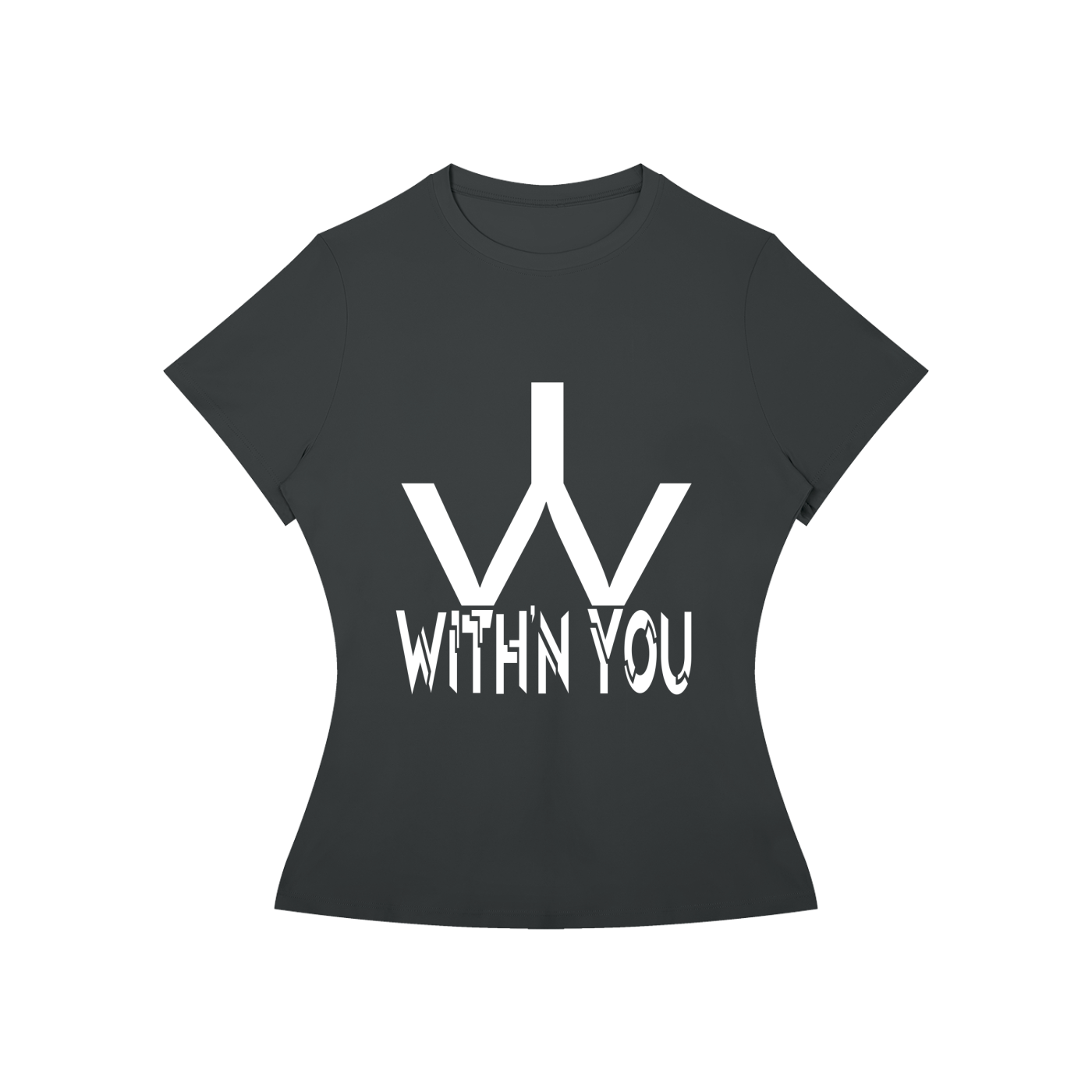 "WITH'N YOU" LOGO - WHITE - Women’s Slim Fit Performance T-Shirt