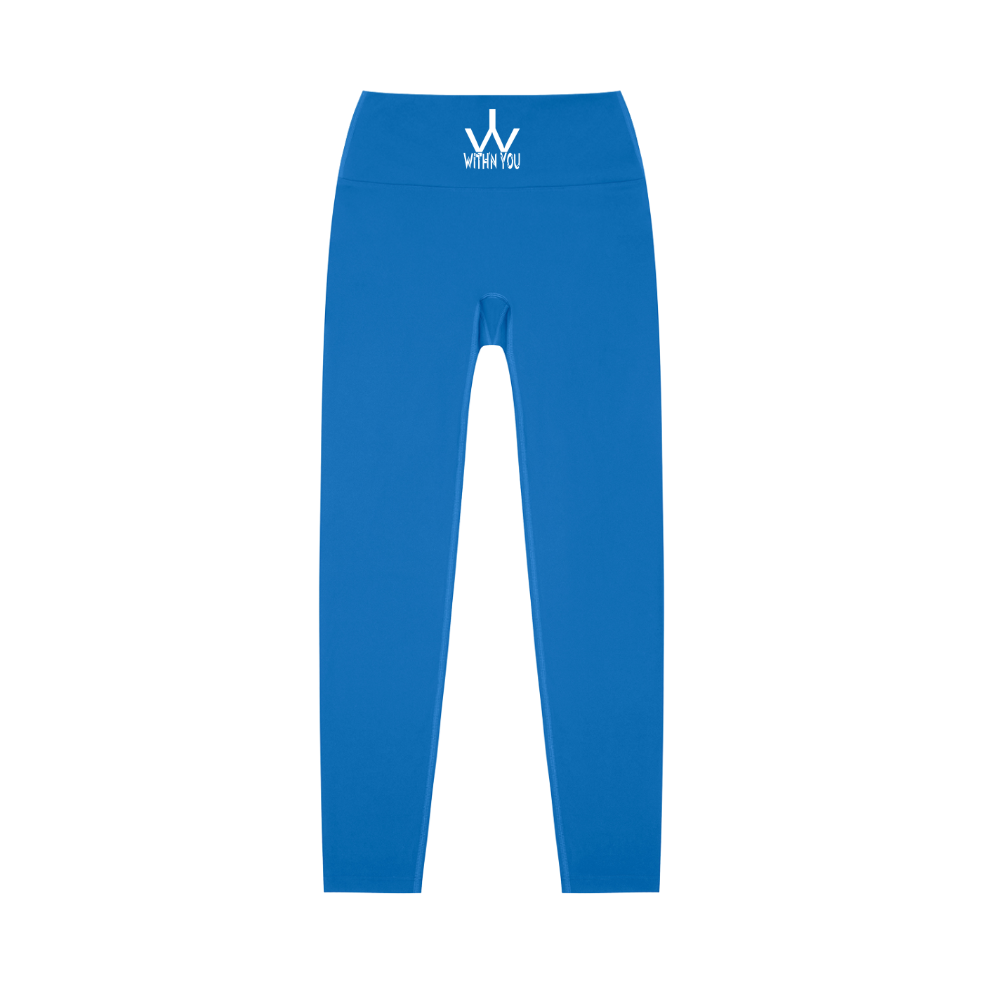 "WITH'N YOU" LOGO - WHITE - High-Waisted Yoga Leggings