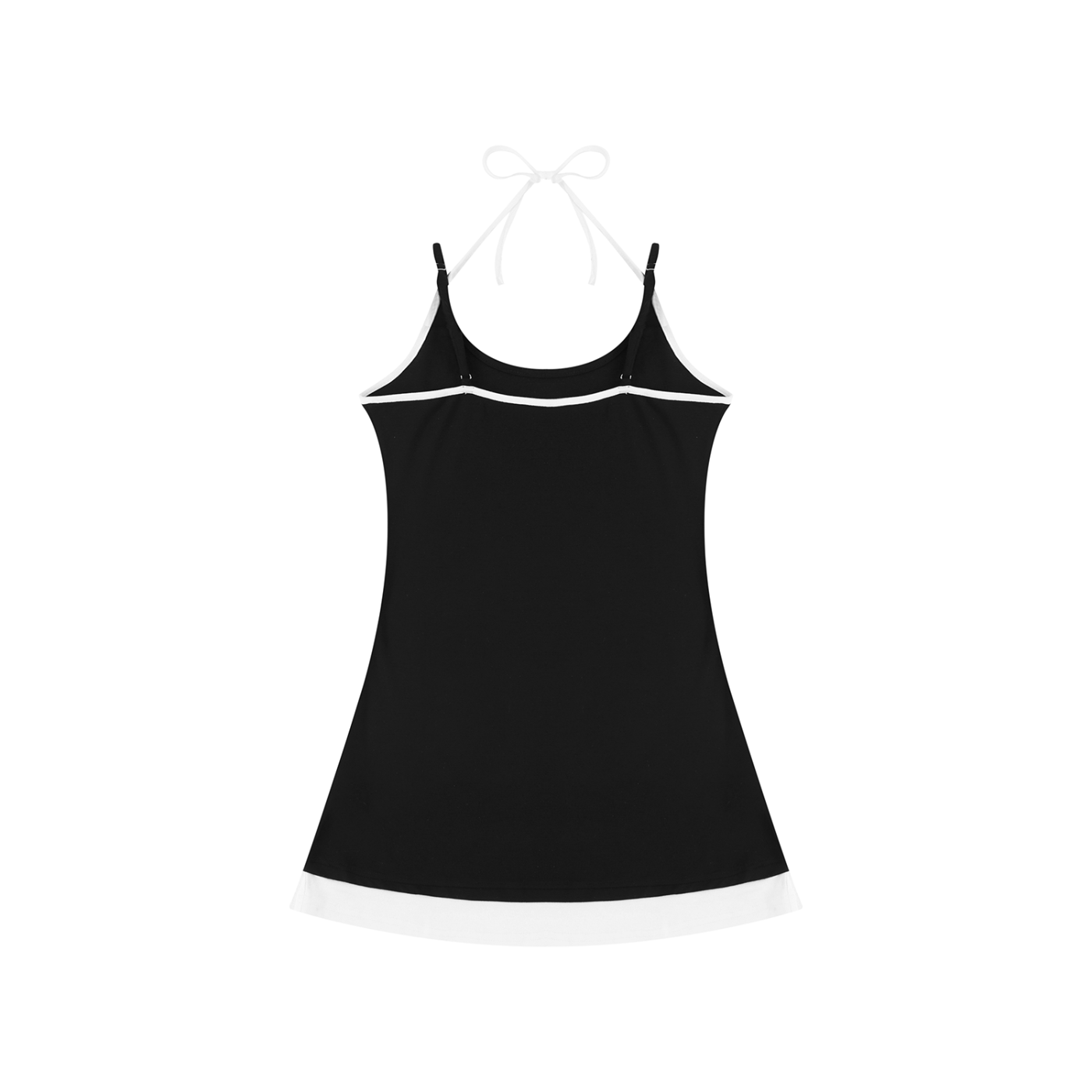 "WITH'N YOU" LOGO - WHITE - Women’s Color Block Sleeveless Dress