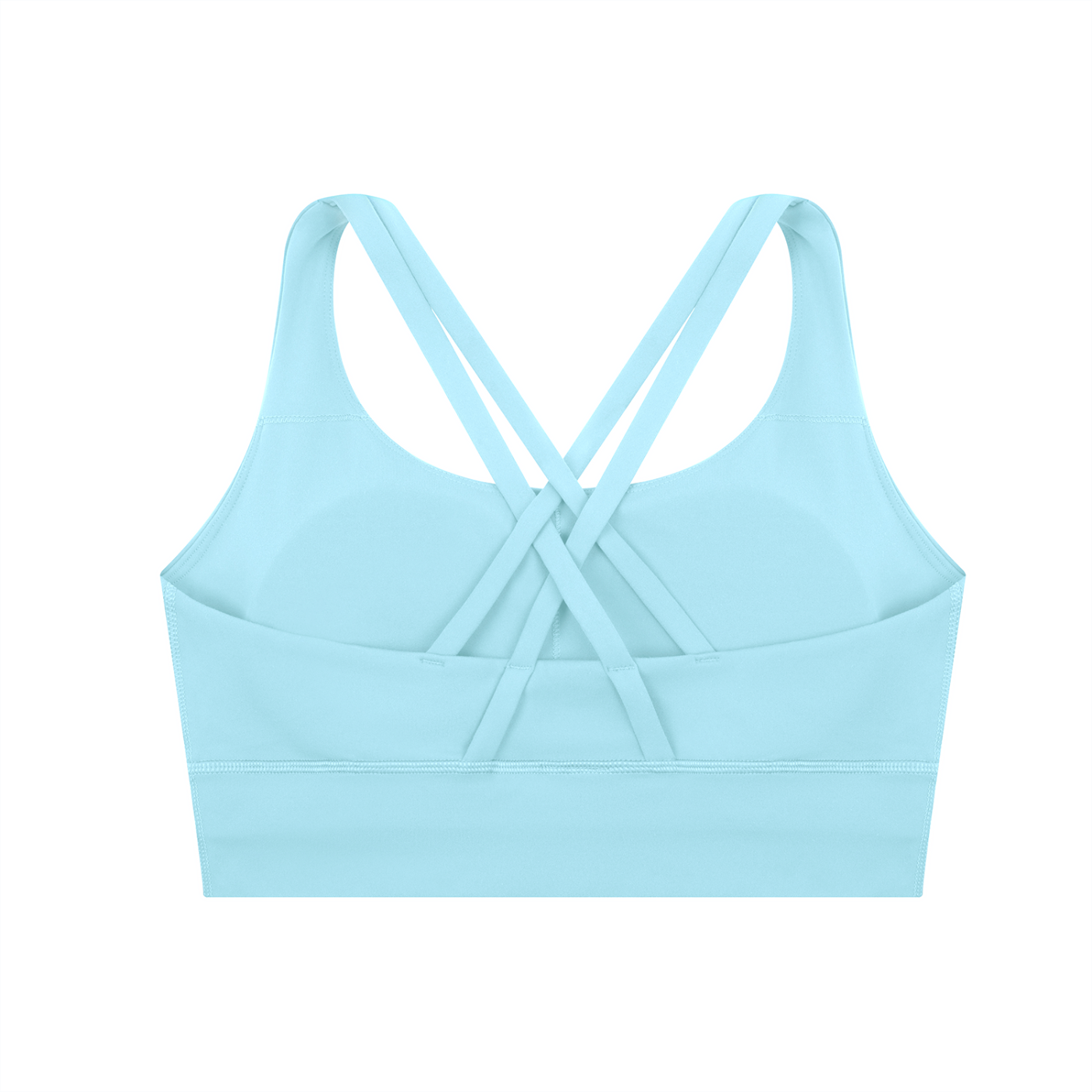 "WITH'N YOU" LOGO - WHITE - Strappy Criss-Cross Sports Bra