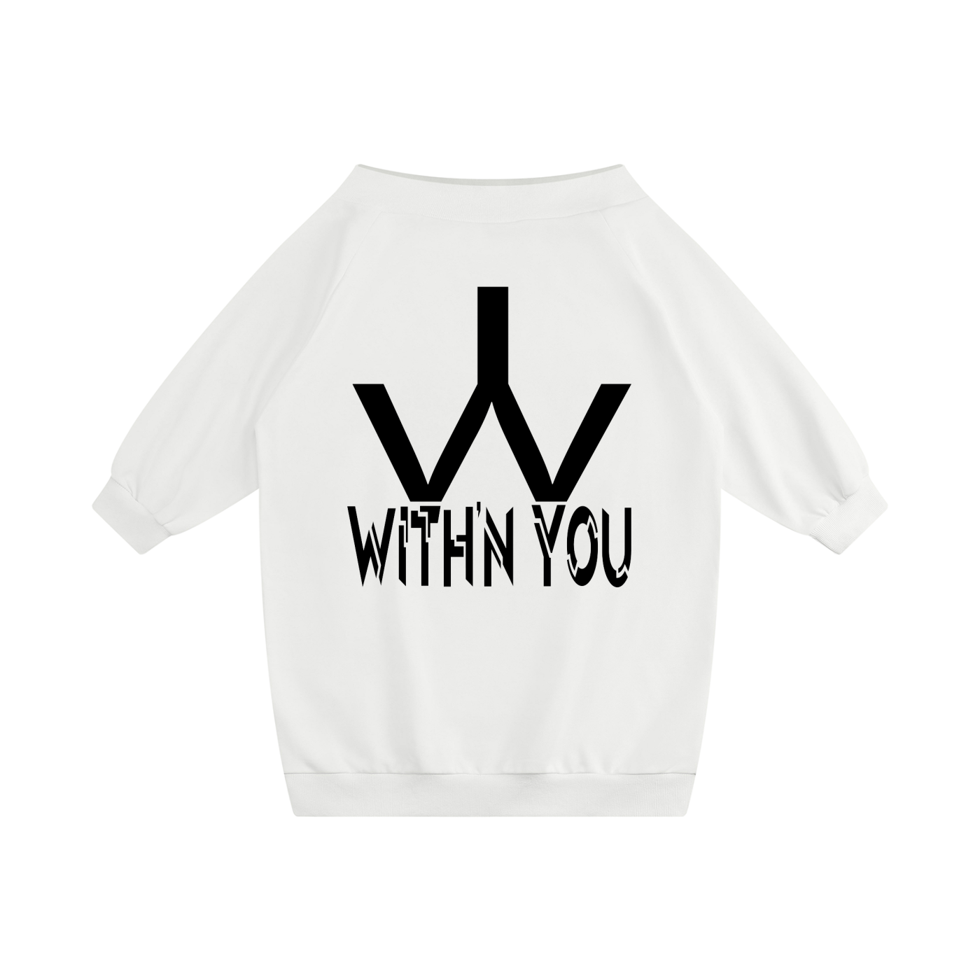"WITH'N YOU" LOGO - BLACK - Women's Off-the-Shoulder Dress