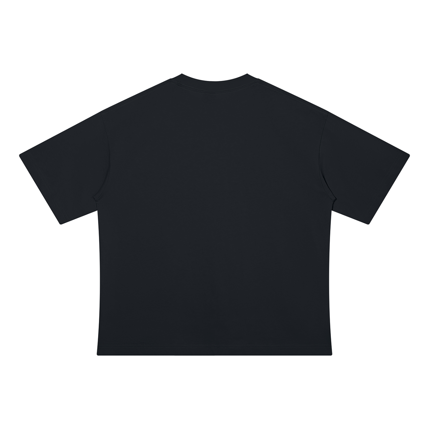 "WIITH'N YOU" LOGO - WHITE/BLUE - Unisex Drop Shoulder Cotton T-Shirt