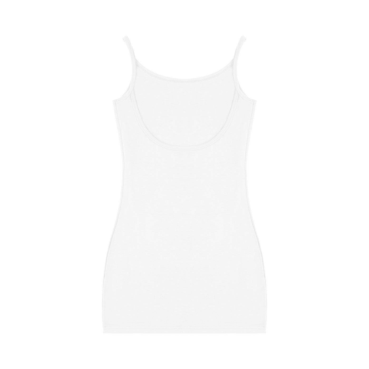 "WITH'N YOU" LOGO  - BLACK - Women's Solid Tight Sleeveless Dress
