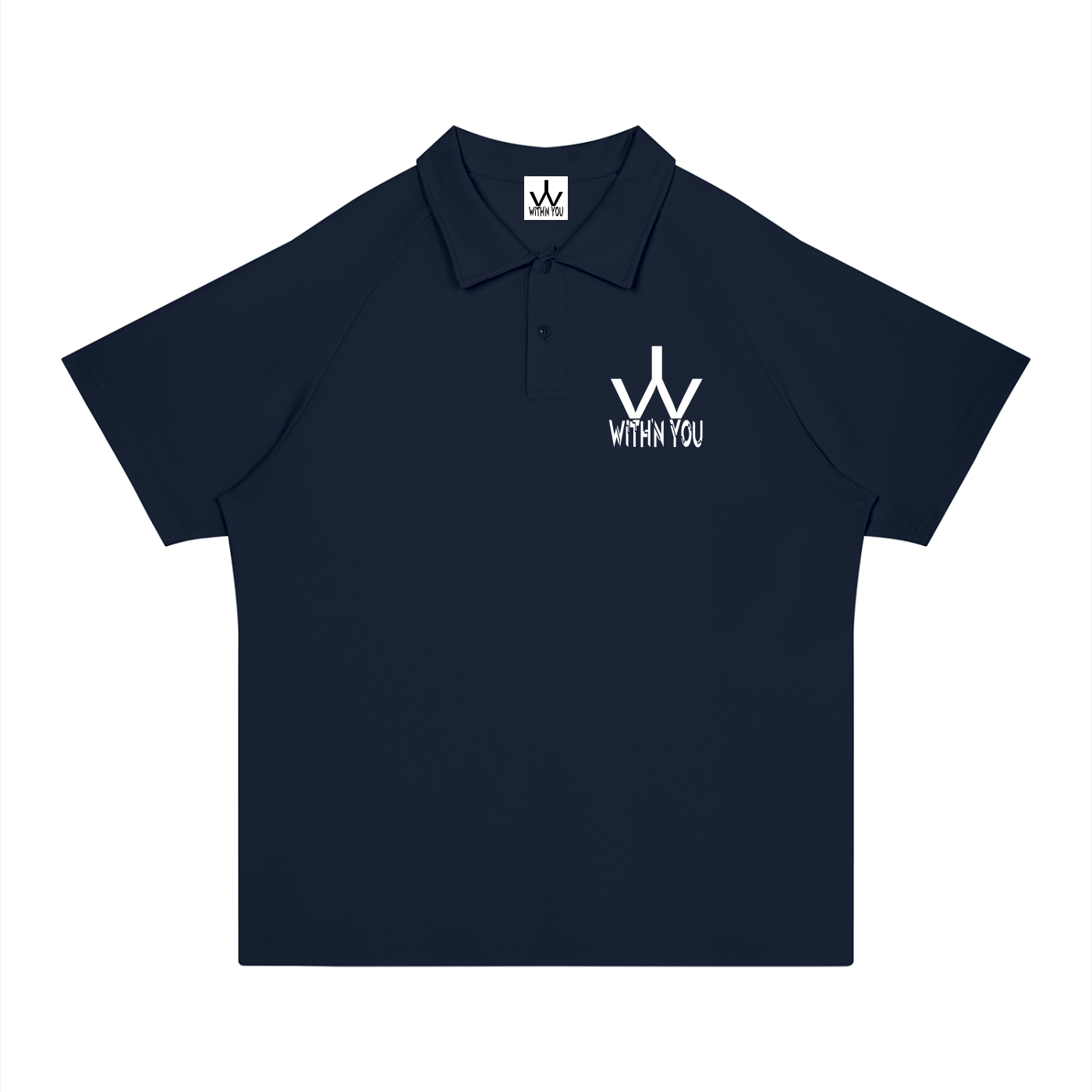 "WITH'N YOU" LOGO - WHITE - Unisex Regular Fit Polo Shirt