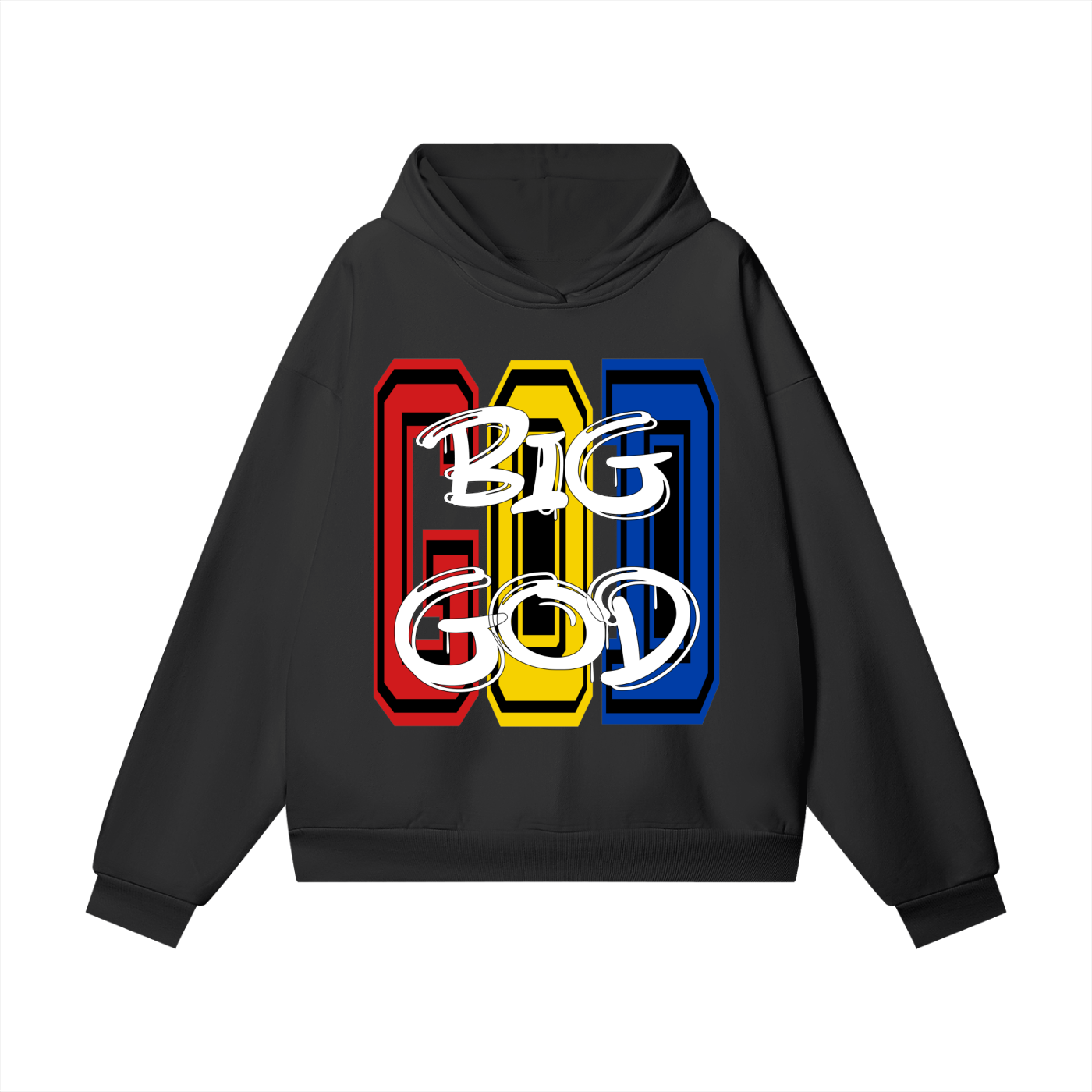 "BIG GOD" - COLORS 1 - Heavyweight Hidden Pocket Fleece Hoodie