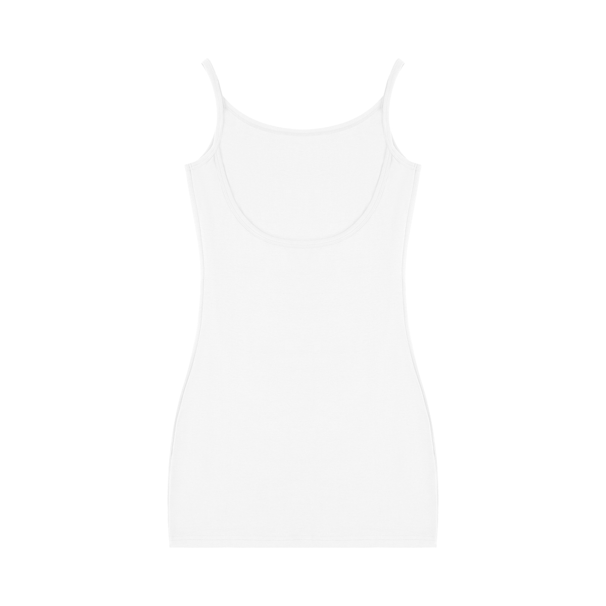 "WITH'N YOU" LOGO  - BLACK - Women's Solid Tight Sleeveless Dress