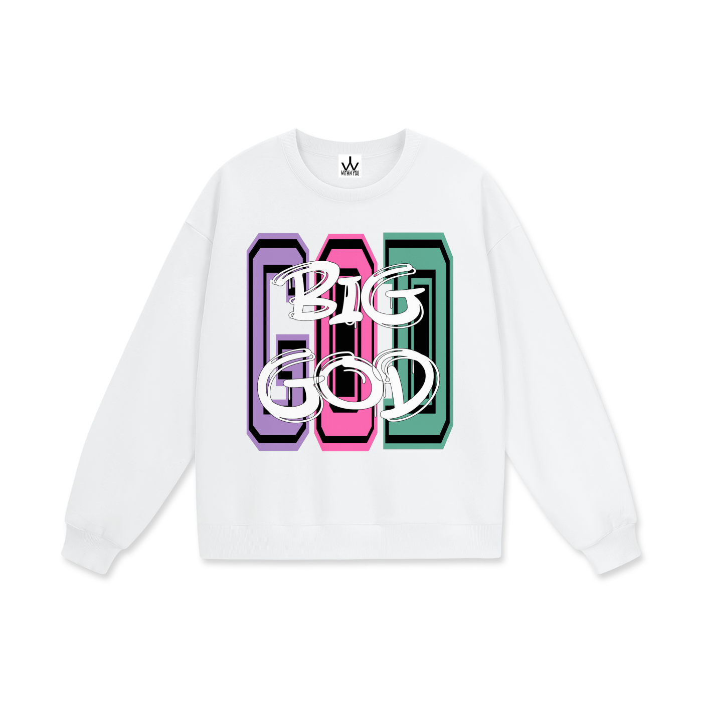 "BIG GOD" - COLORS 3 - Heavyweight Drop Shoulder Sweatshirt