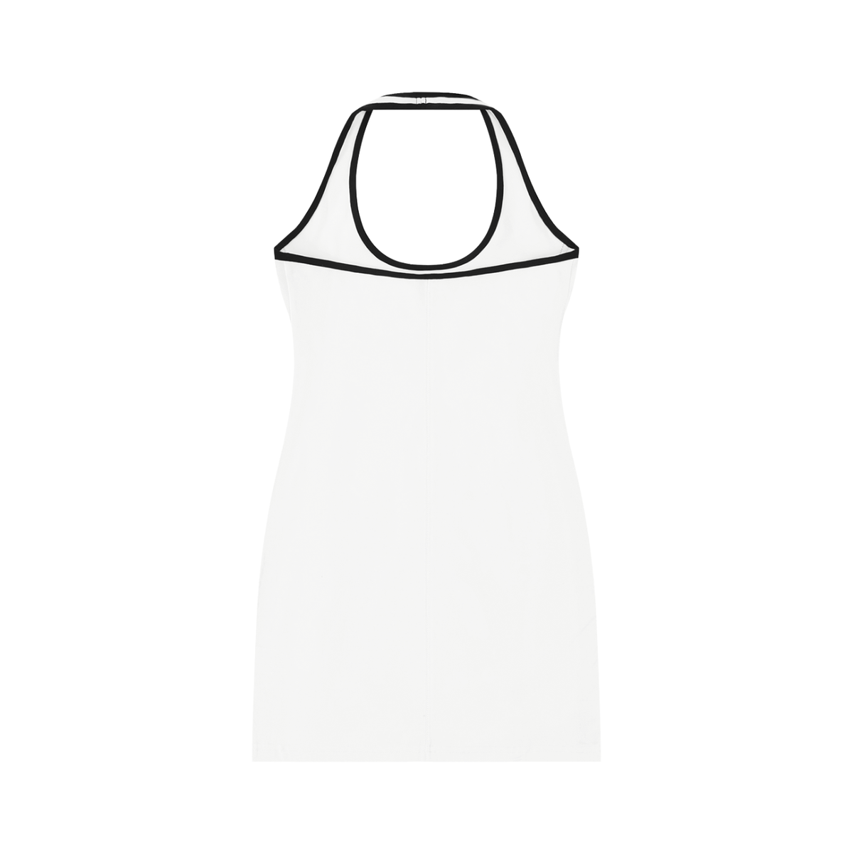 "WITH'N YOU" LOGO - BLACK - Women's Binding Tight Halter Dress
