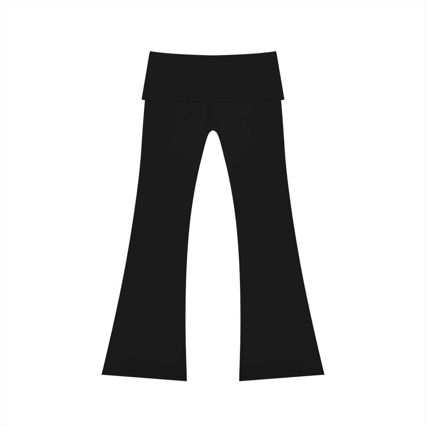 "WITH'N YOU" LOGO - WHITE - Women's High Rise Flared Yoga Pants