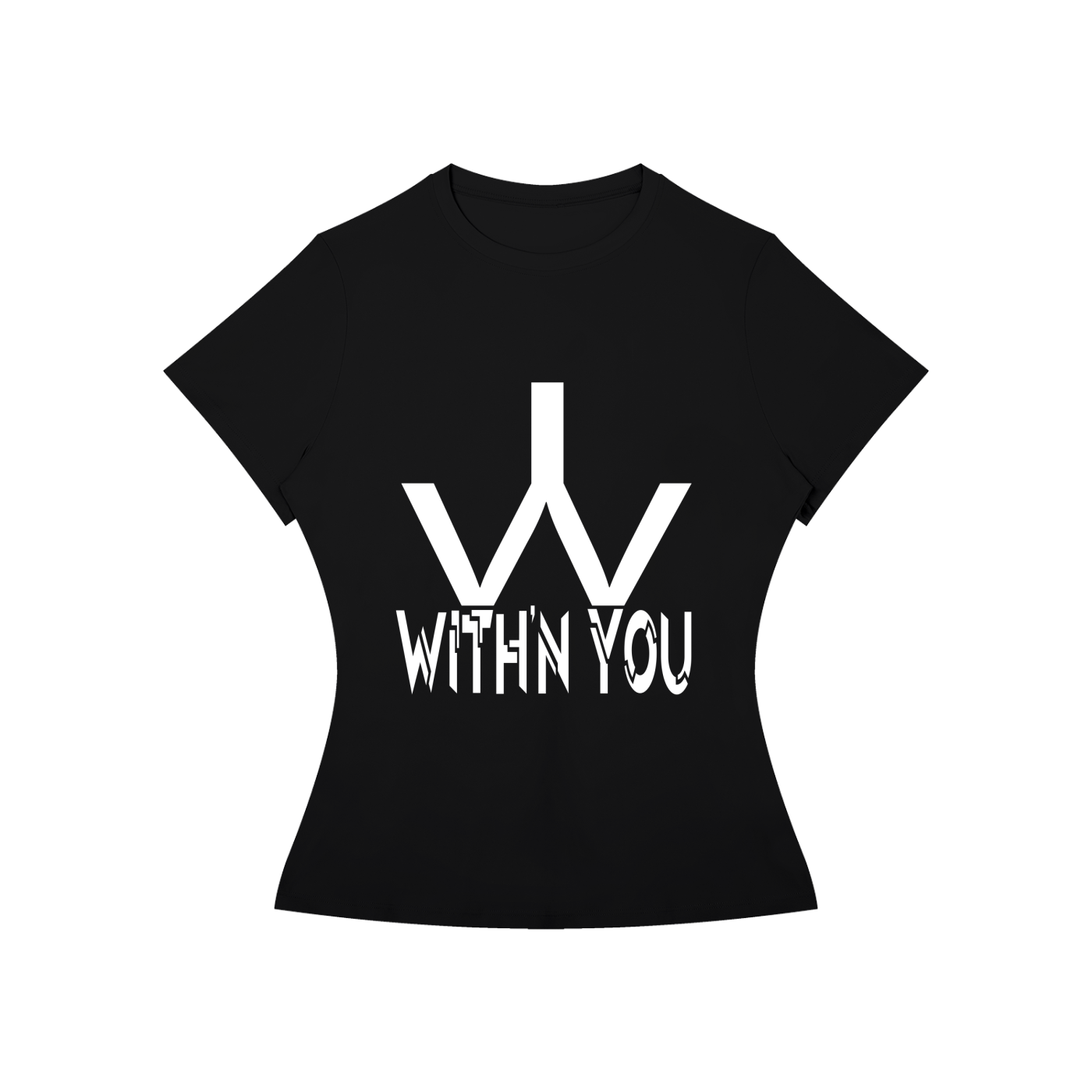 "WITH'N YOU" LOGO - WHITE - Women’s Slim Fit Performance T-Shirt