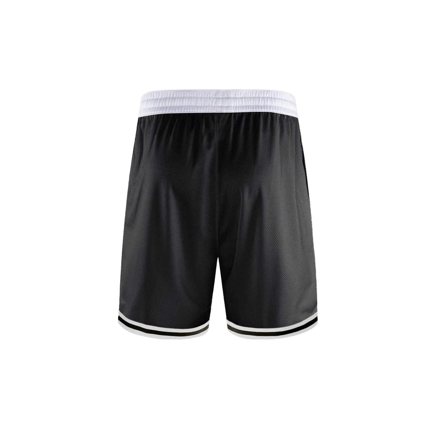 "WITH'N YOU" LOGO - WHITE- Classic Stripe Trim Basketball Shorts