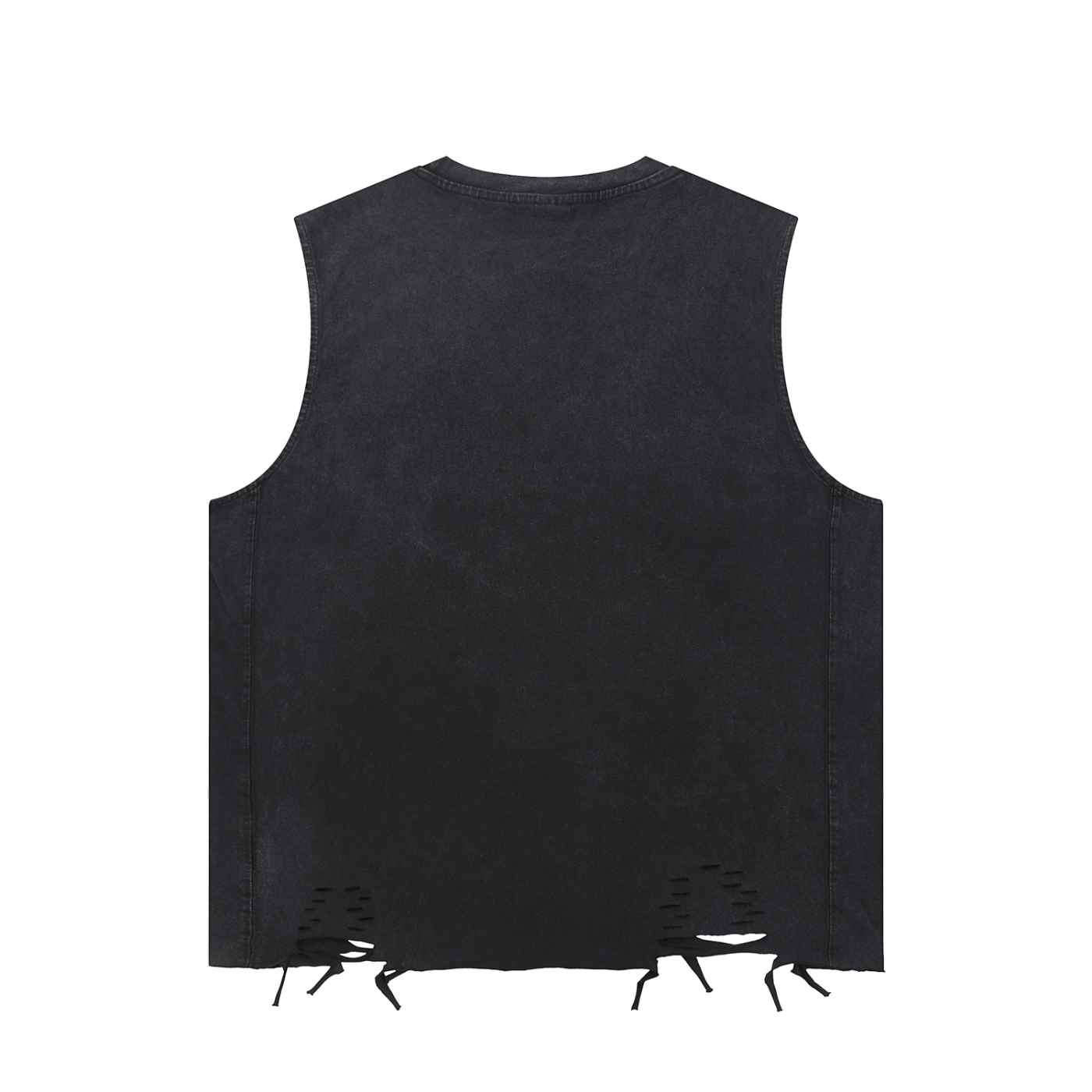 "WITH'N" LOGO - WHITE - Snow Washed Raw-Hem Tank Top