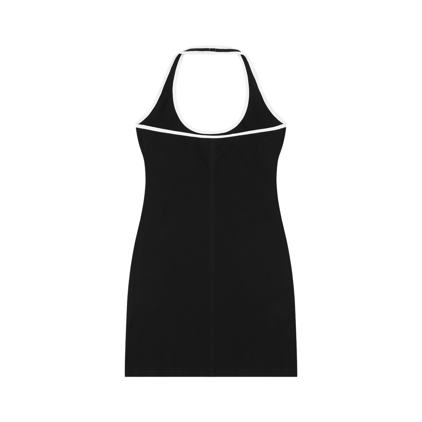 "WITH'N YOU" LOGO - WHITE - Women's Binding Tight Halter Dress