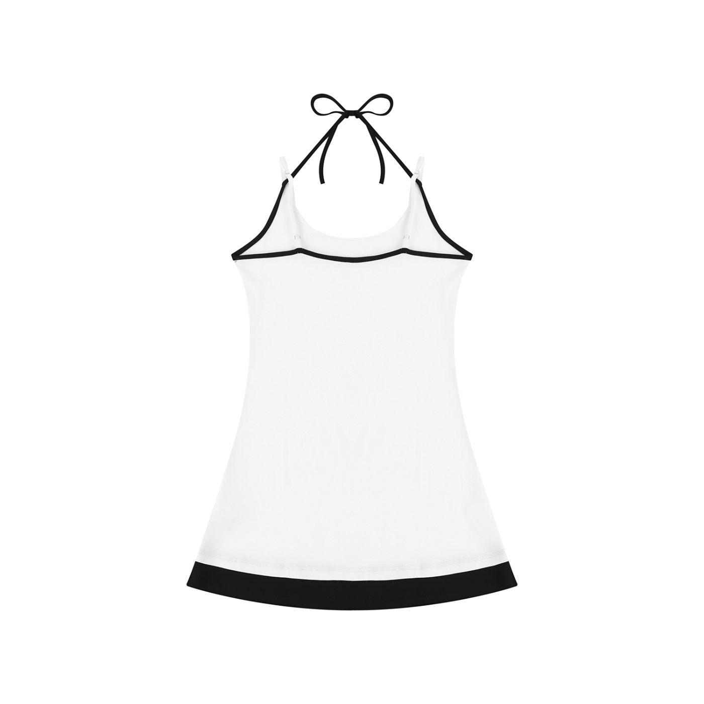"WITH'N YOU" LOGO - WHITE - Women’s Color Block Sleeveless Dress
