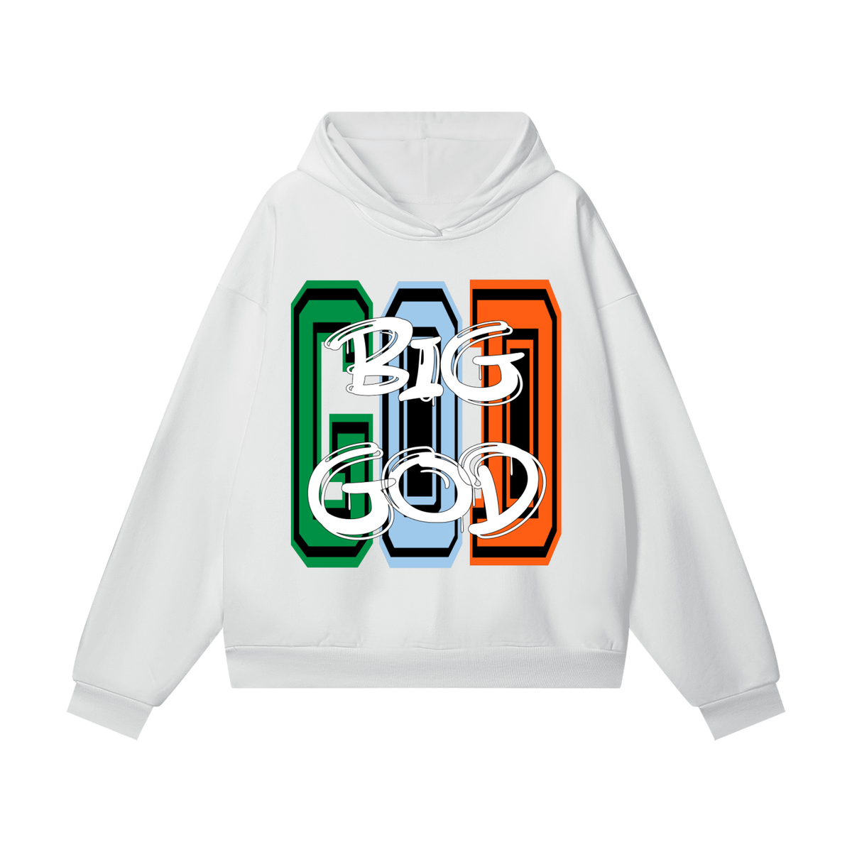 "BIG GOD" - COLORS 2 - Heavyweight Hidden Pocket Fleece Hoodie