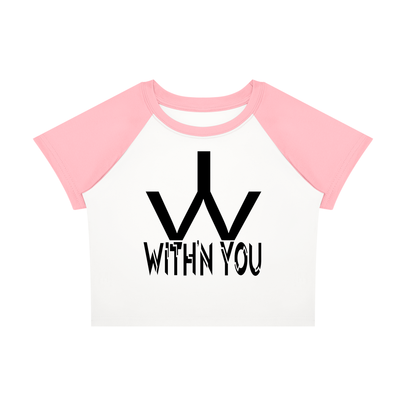 "WITH'N YOU" LOGO - BLACK - Women’s Raglan Color Block Baby T-Shirt