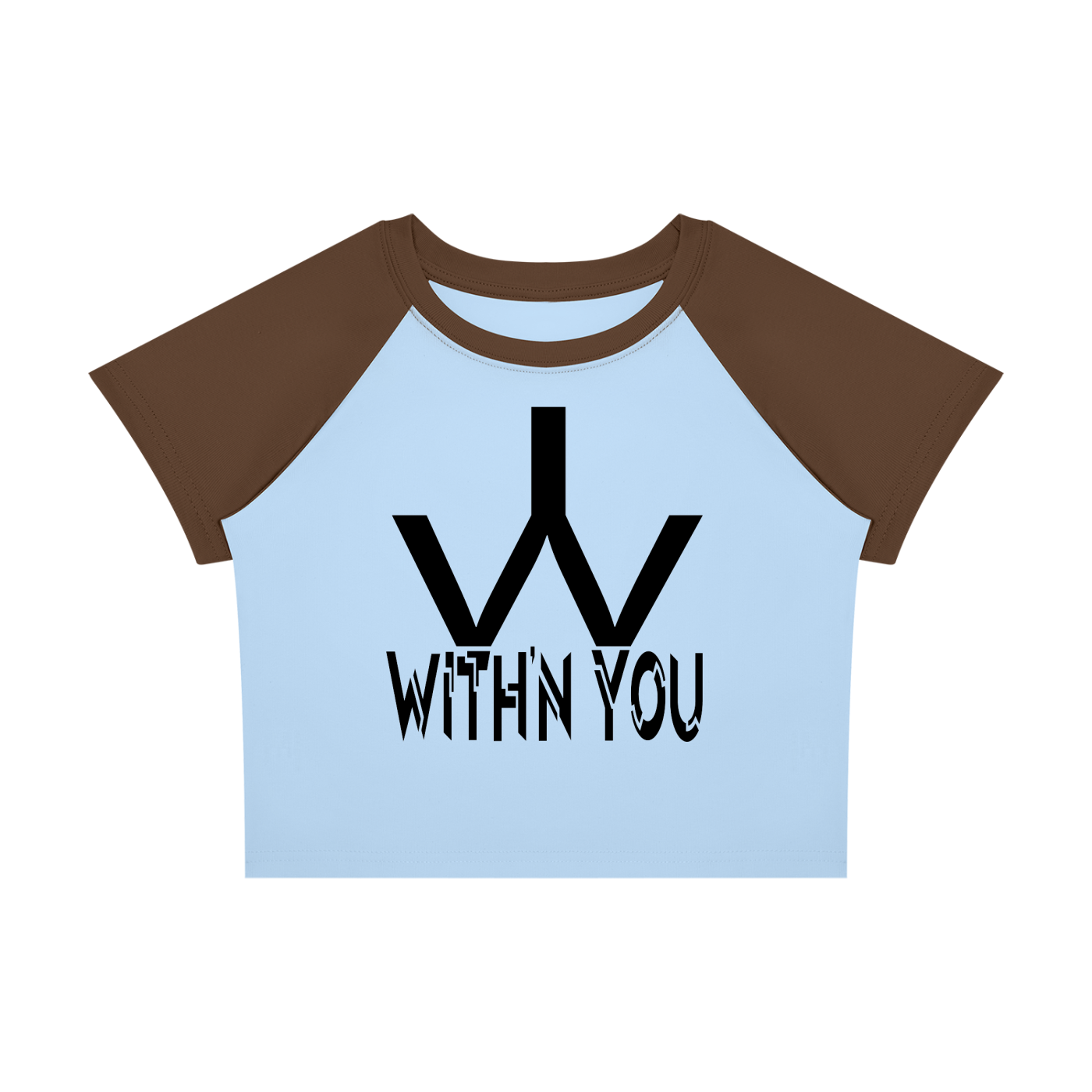"WITH'N YOU" LOGO - BLACK - Women’s Raglan Color Block Baby T-Shirt