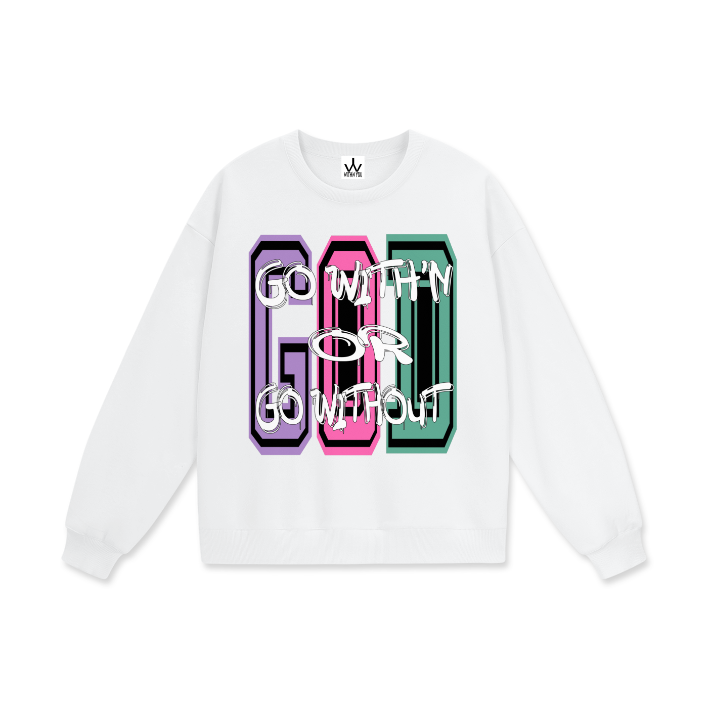 "GO WITH'N" - COLORS 3 - Heavyweight Drop Shoulder Sweatshirt