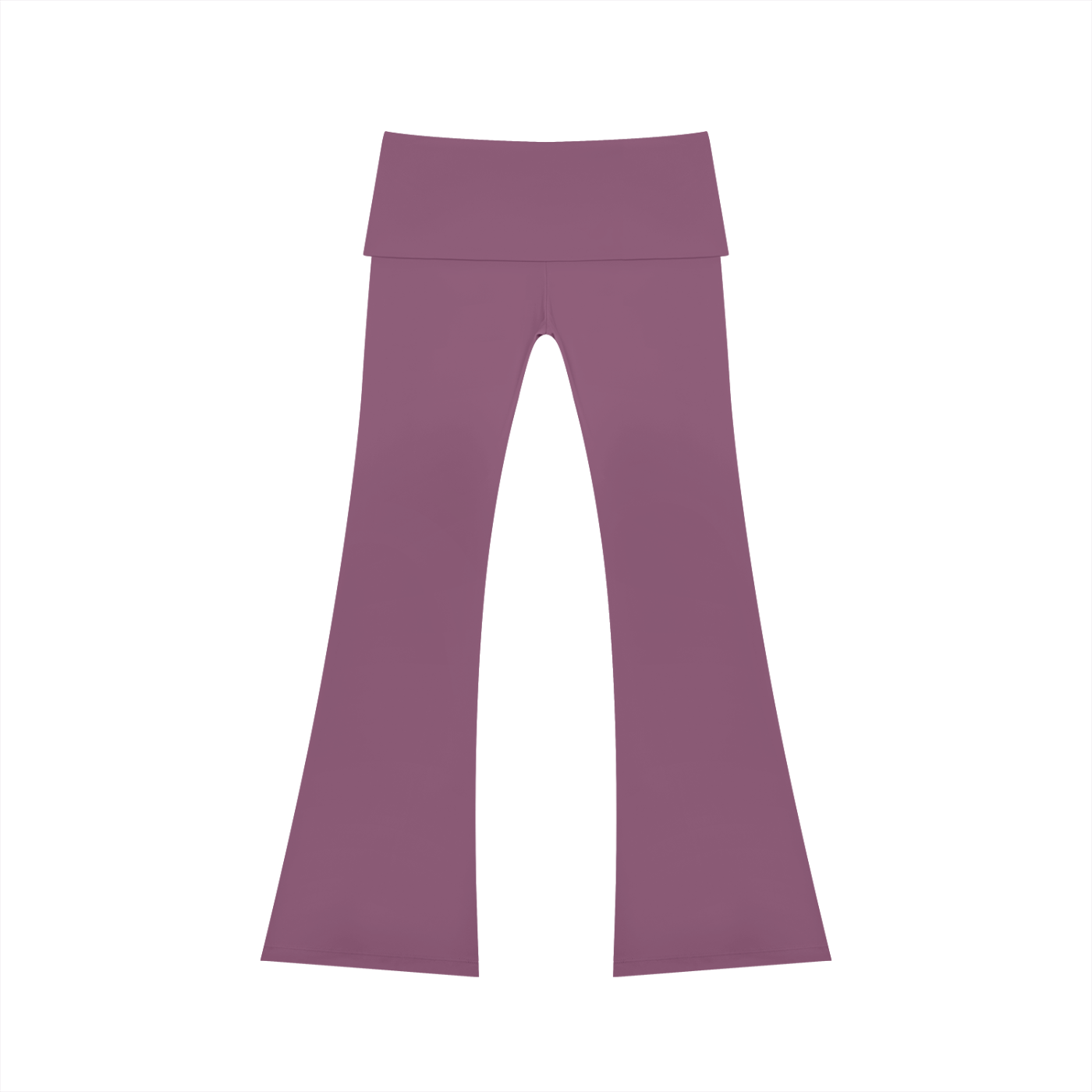 "WITH'N YOU" LOGO - WHITE - Women's High Rise Flared Yoga Pants