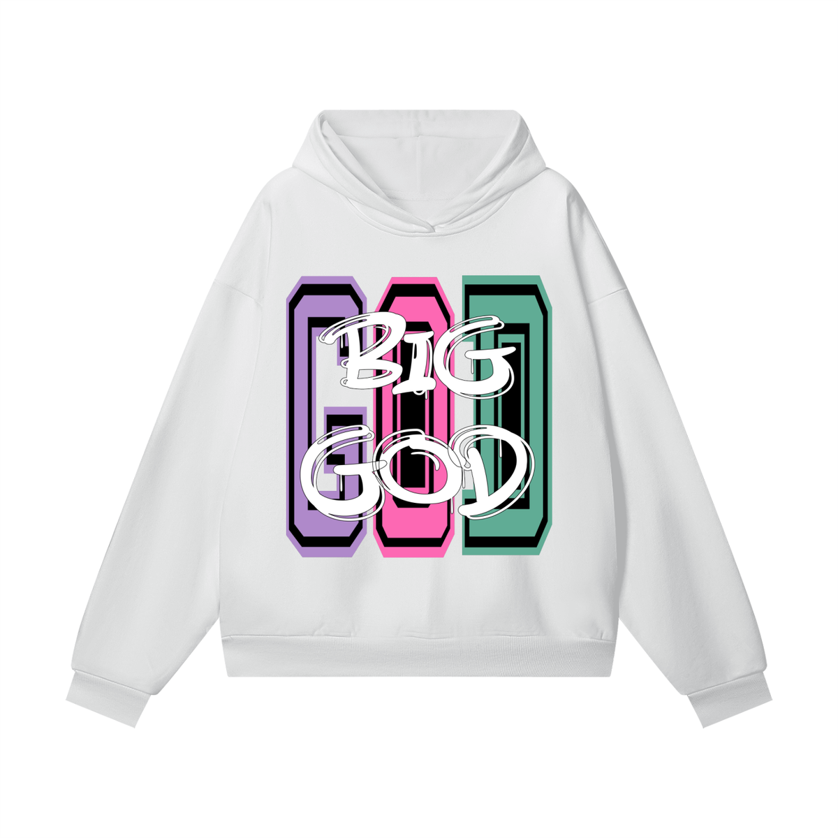 "BIG GOD" - COLORS 3 - Heavyweight Hidden Pocket Fleece Hoodie
