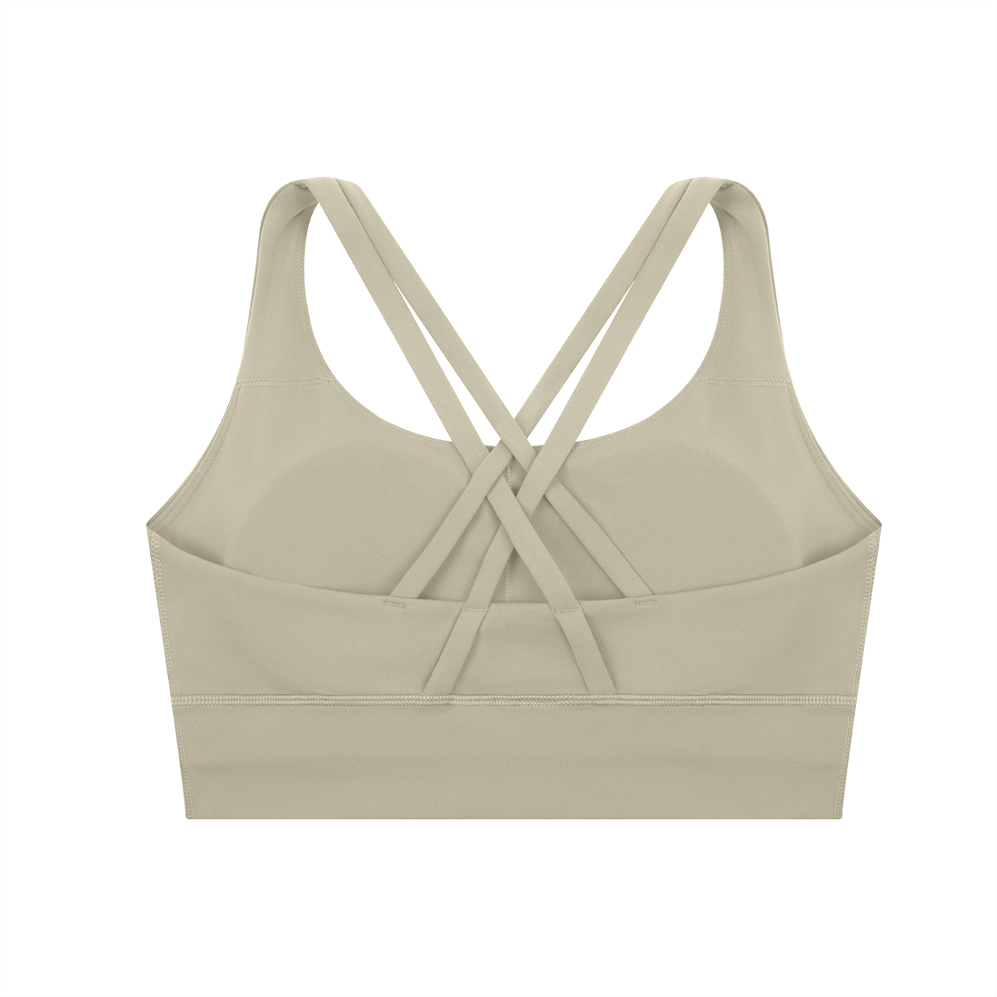 "WITH'N YOU" LOGO - WHITE - Strappy Criss-Cross Sports Bra