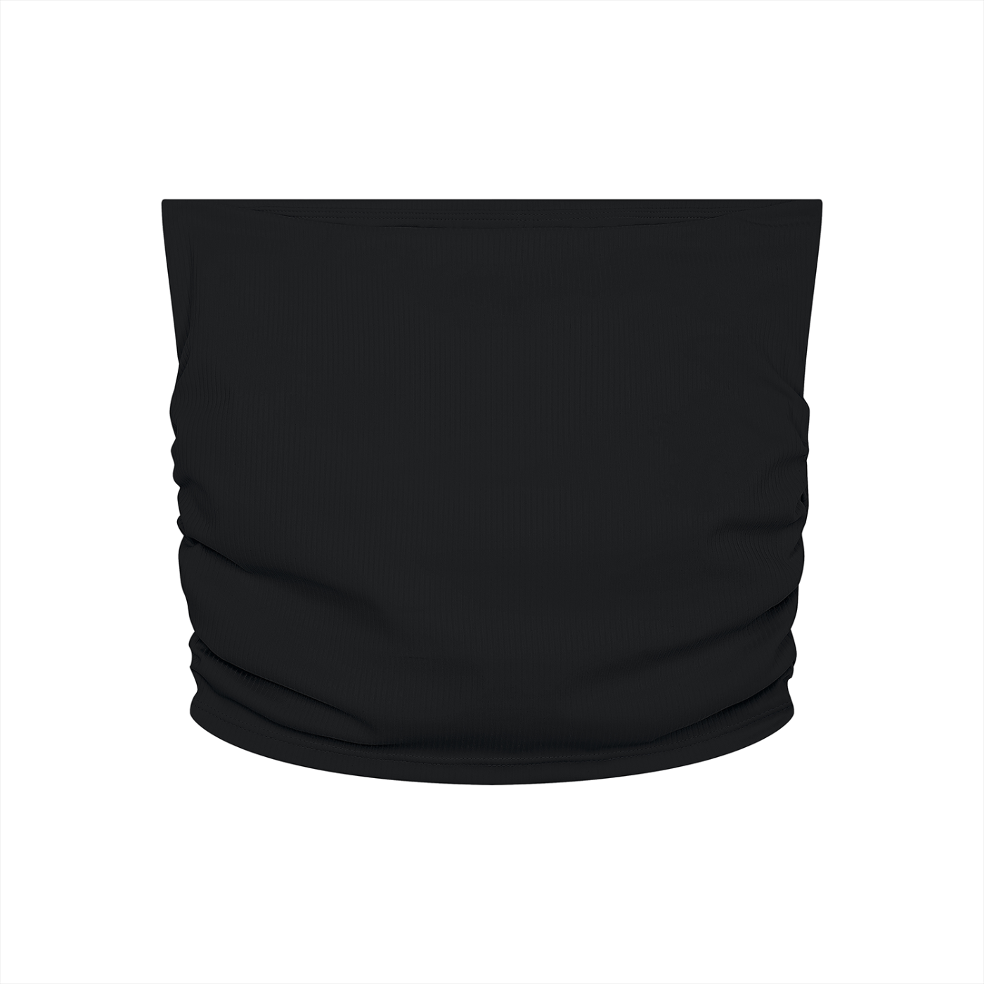 "WITH'N YOU" LOGO - WHITE - Women’s Ruched Cropped Yoga Tube Top