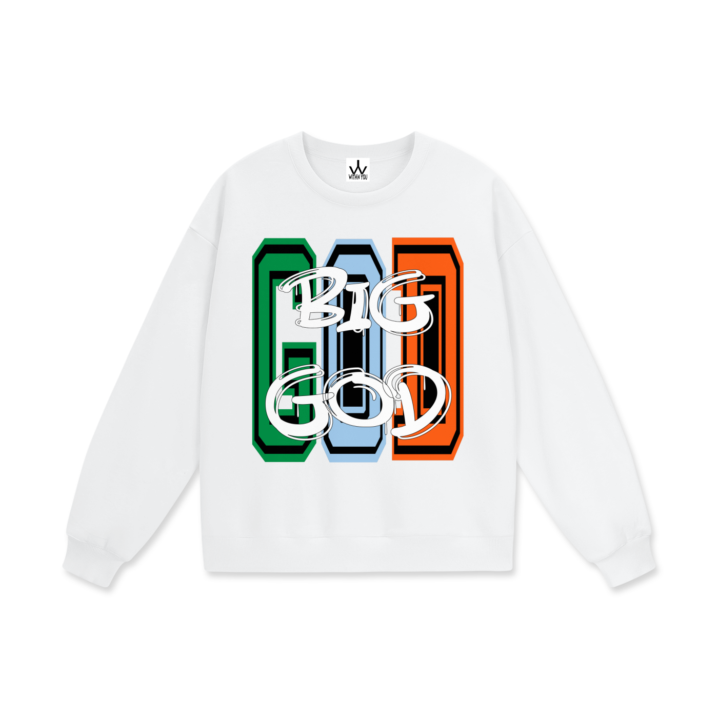 "BIG GOD" - COLORS 2 - Heavyweight Drop Shoulder Sweatshirt