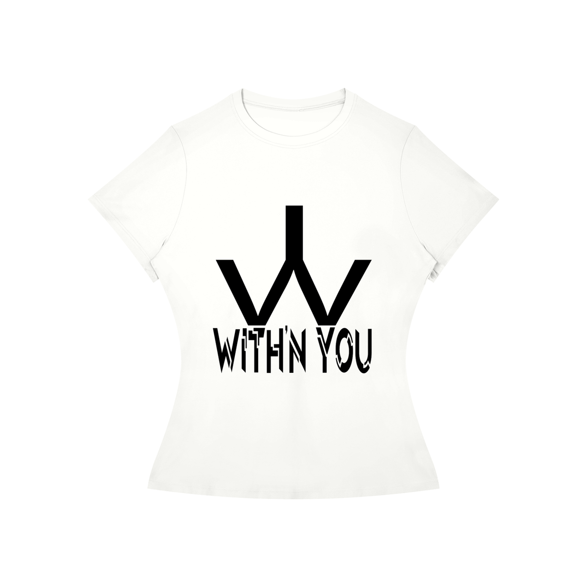 "WITH'N YOU" LOGO - BLACK - Women’s Slim Fit Performance T-Shirt