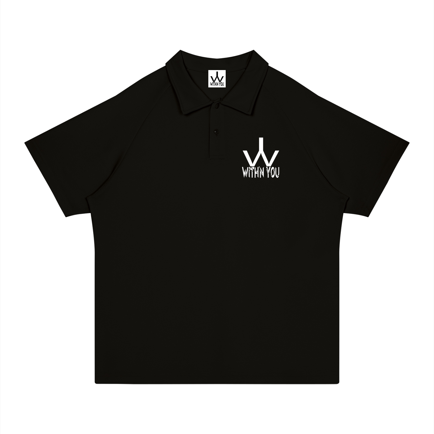 "WITH'N YOU" LOGO - WHITE - Unisex Regular Fit Polo Shirt