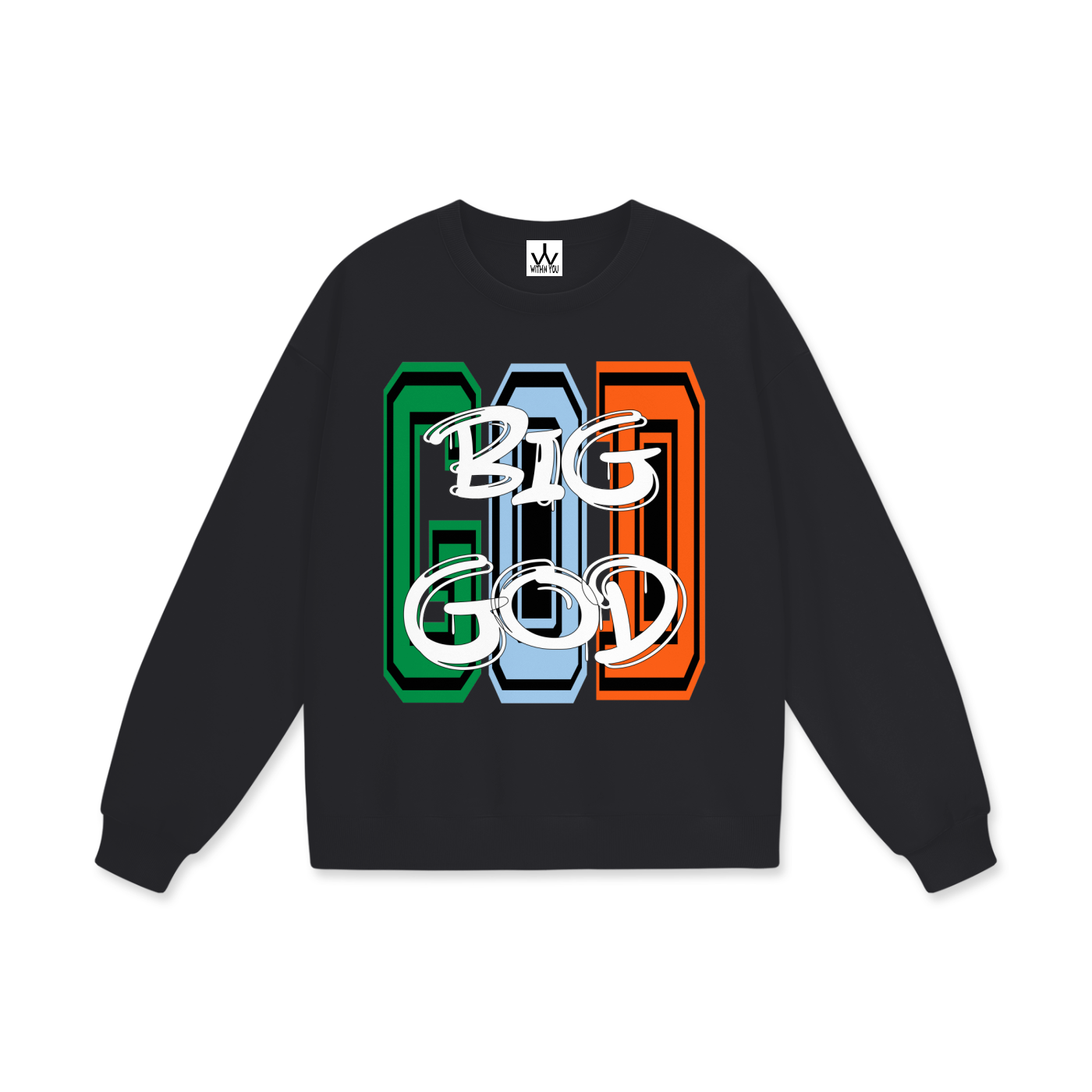 "BIG GOD" - COLORS 2 - Heavyweight Drop Shoulder Sweatshirt