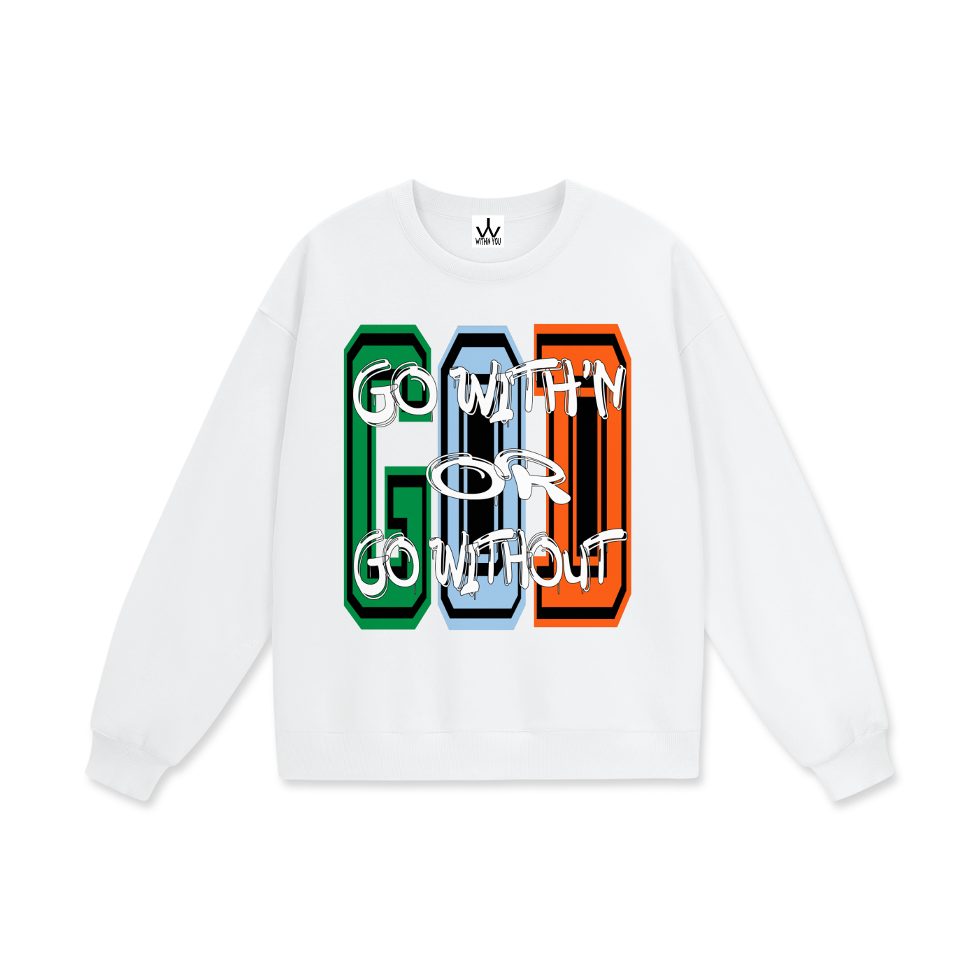 "GO WITH'N" - COLORS 2 - Heavyweight Drop Shoulder Sweatshirt