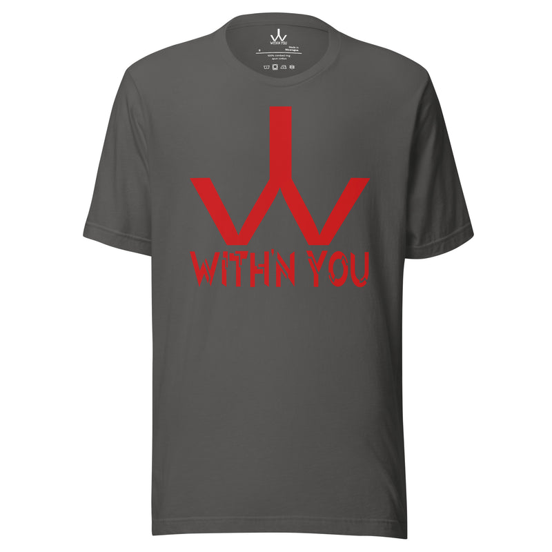 WITH'N YOU LOGO - RED - Unisex t-shirt