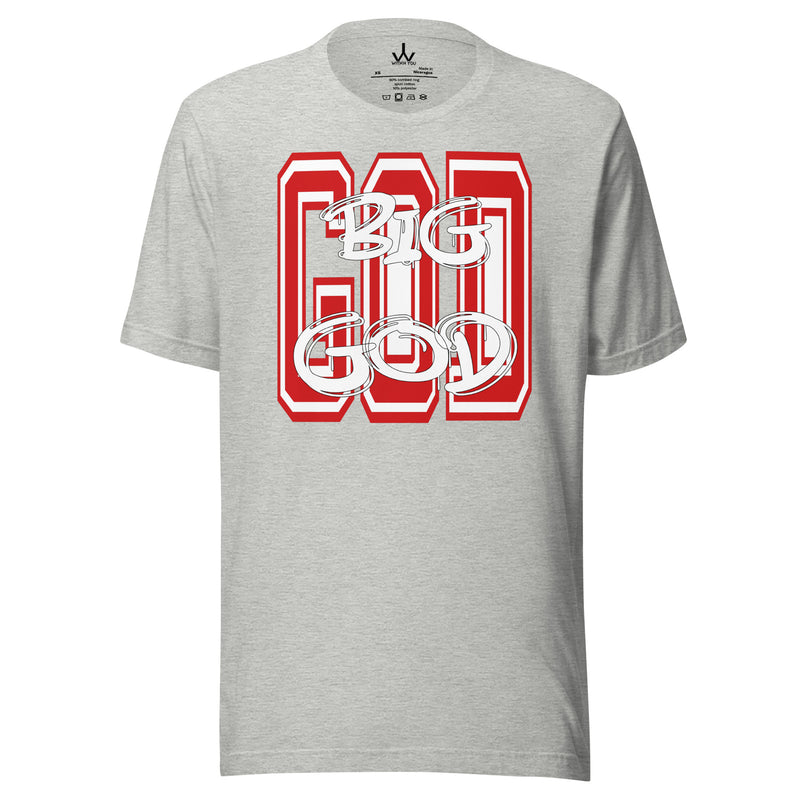 "BIG GOD" - RED & WHITE - Unisex t-shirt