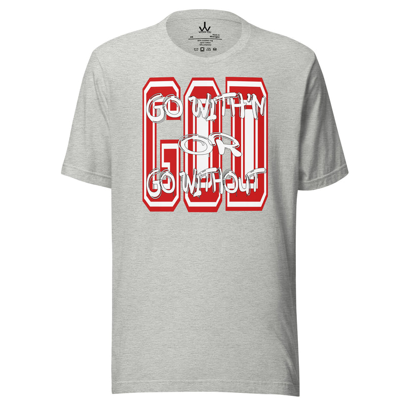 "GO WITH'N" - RED & WHITE - Unisex t-shirt