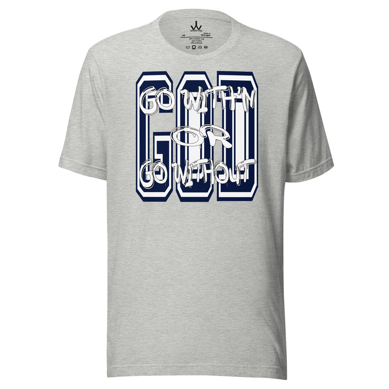 "GO WITH'N" - NAVY & WHITE - Unisex t-shirt