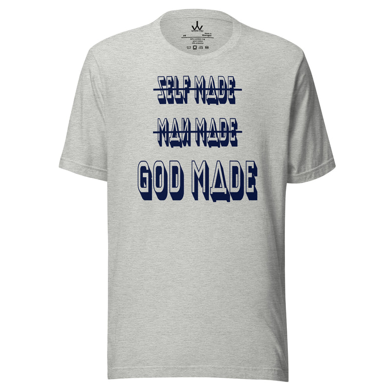 "GOD MADE" - NAVY - Unisex t-shirt